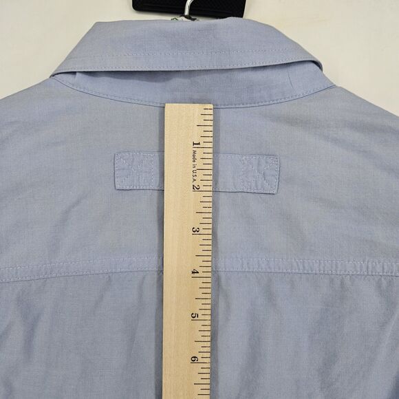 Duluth Trading Shirt Mens Large Fishing Button Down Casual Blue L Bamboo Rayon - Picture 7 of 12